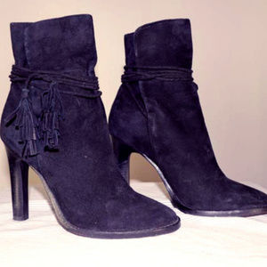 Joie Suade Tie Booties in Black